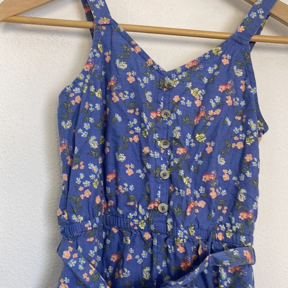 Justice cotton floral cropped jumpsuit 12
